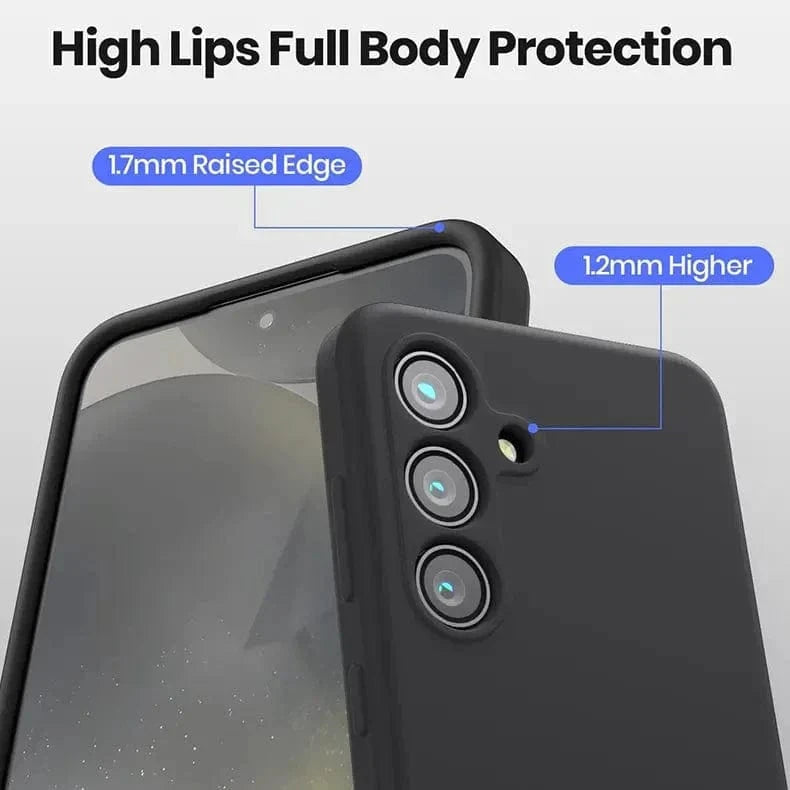 Liquid Silicone Soft Touch Feel hard Case for Samsung A35 5G Samsung A35 5G / Black - Ktusu
