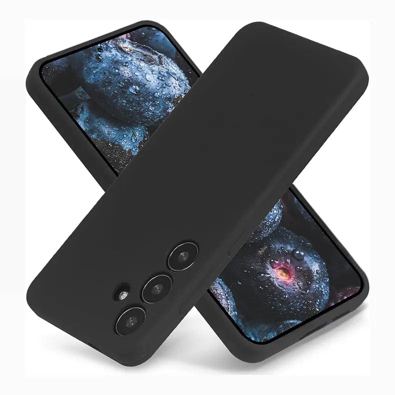 Liquid Silicone Soft Touch Feel hard Case for Samsung S24 Samsung S24 / Black - Ktusu