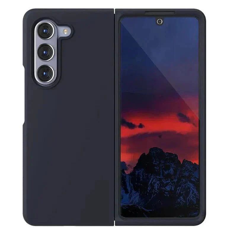 Liquid Silicone Soft Touch Feel hard Case for Samsung Z Fold5 Samsung Z Fold5 / Black - Ktusu