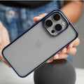 Lusterless Soft Frame Hard Transparent Case for iPhone 15 Pro Max - Ktusu