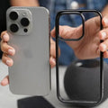 Lusterless Soft Frame Hard Transparent Case for iPhone 15 Pro Max - Ktusu