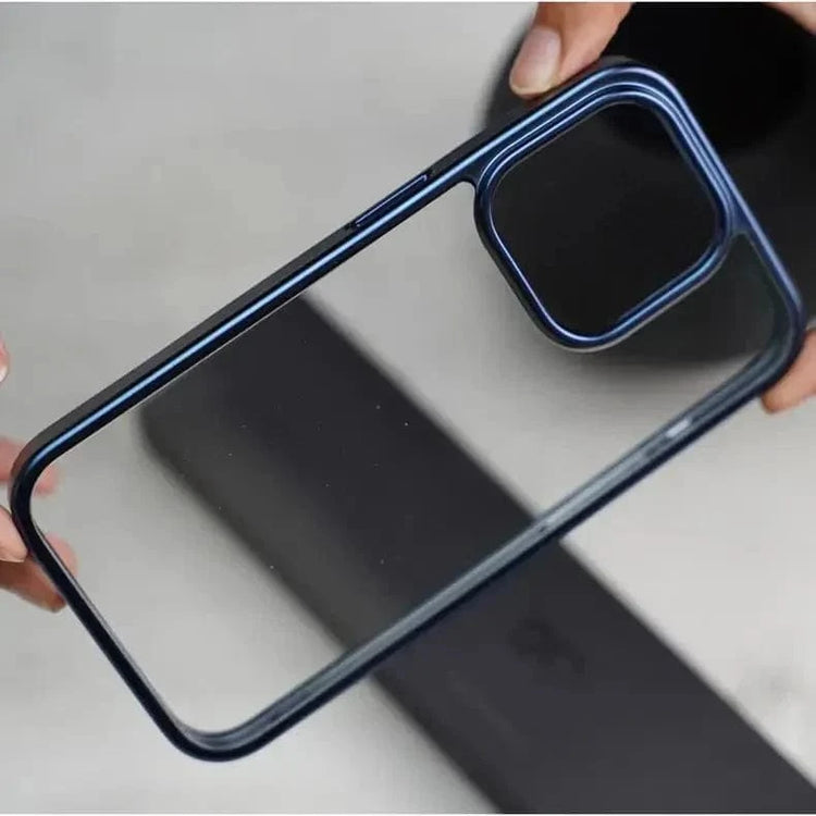 Lusterless Soft Frame Hard Transparent Case for iPhone 15 Pro Max - Ktusu