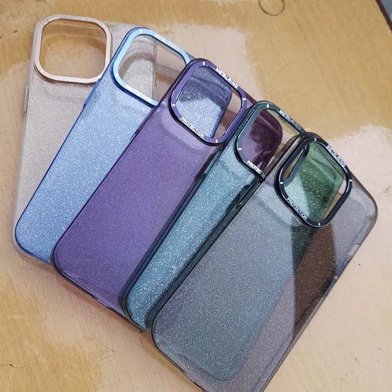 Luxury Bling Transparent Shiny Glitter Hard Case for iPhone 14 Pro Max - Ktusu