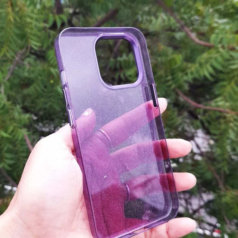 Luxury Bling Transparent Shiny Glitter Hard Case for iPhone 14 Pro Max - Ktusu