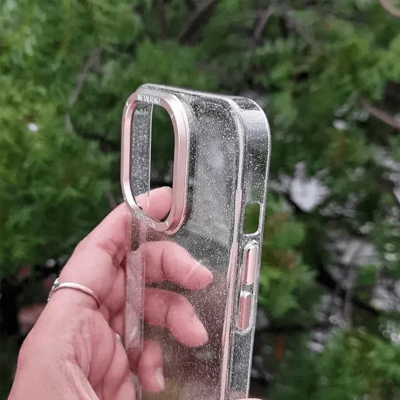 Luxury Bling Transparent Shiny Glitter Hard Case for iPhone 14 Pro Max - Ktusu