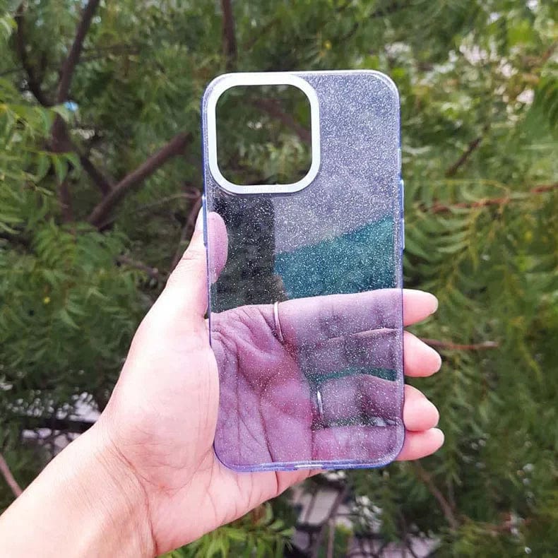 Luxury Bling Transparent Shiny Glitter Hard Case for iPhone 14 Pro Max - Ktusu
