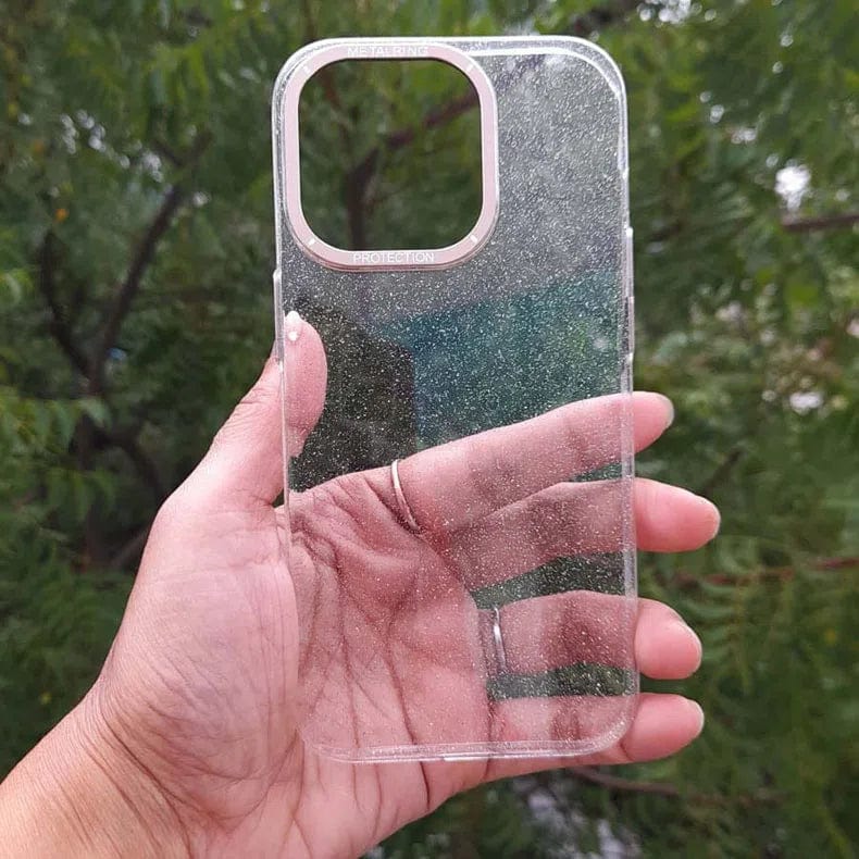 Luxury Bling Transparent Shiny Glitter Hard Case for iPhone 14 Pro Max iPhone 14 Pro Max / Clear - Ktusu