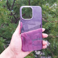 Luxury Bling Transparent Shiny Glitter Hard Case for iPhone 14 Pro Max iPhone 14 Pro Max / Deep Purple - Ktusu
