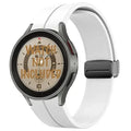 Magnetic D-Buckle Silicone Band for Samsung Watch4 | 5 | 6 | 7 Watch4 | 5 | 6 | 7 / White - Ktusu