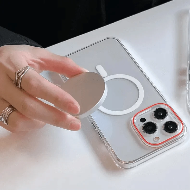 Magnetic Shield With Magsafe Clear Case for iPhone 15 Pro - Ktusu