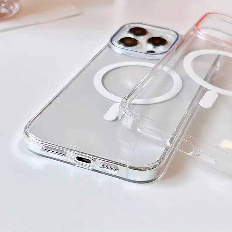 Magnetic Shield With Magsafe Clear Case for iPhone 15 Pro - Ktusu