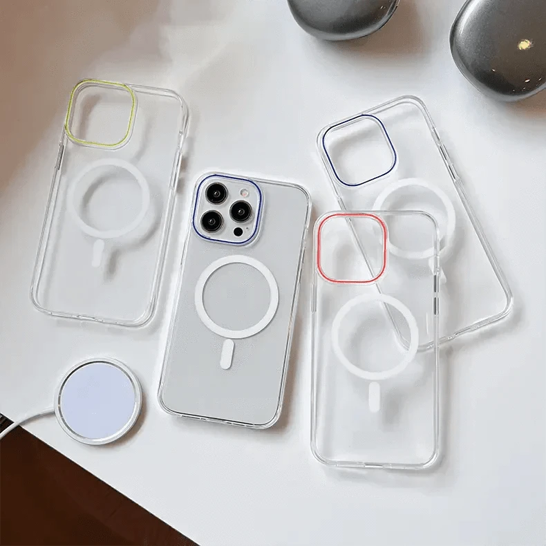 Magnetic Shield With Magsafe Clear Case for iPhone 15 Pro - Ktusu