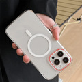 Magnetic Shield With Magsafe Clear Case for iPhone 15 Pro iPhone 15 Pro / Orange / with magsafe - Ktusu