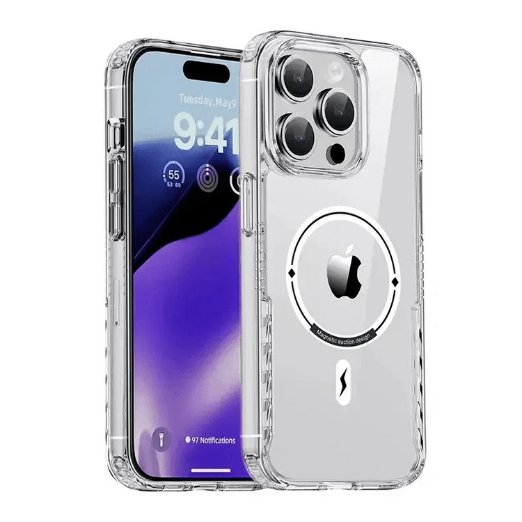Magnetic Suction Ultra Strong Magsafe Case for iPhone 15 Plus iPhone 15 Plus / Clear / with magsafe - Ktusu
