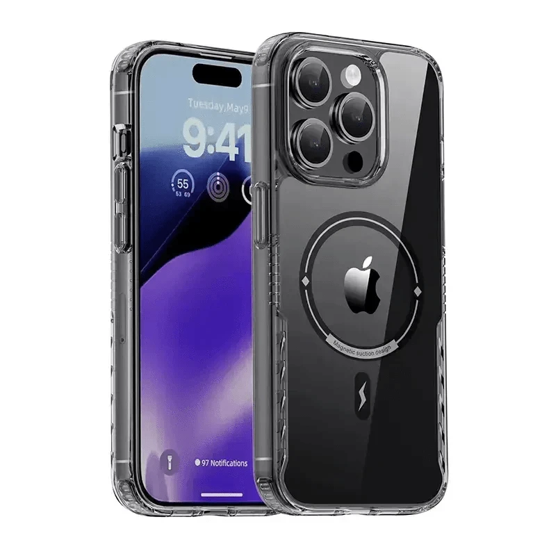 Magnetic Suction Ultra Strong Magsafe Case for iPhone 15 Pro Max iPhone 15 Pro Max / Smoke / with magsafe - Ktusu