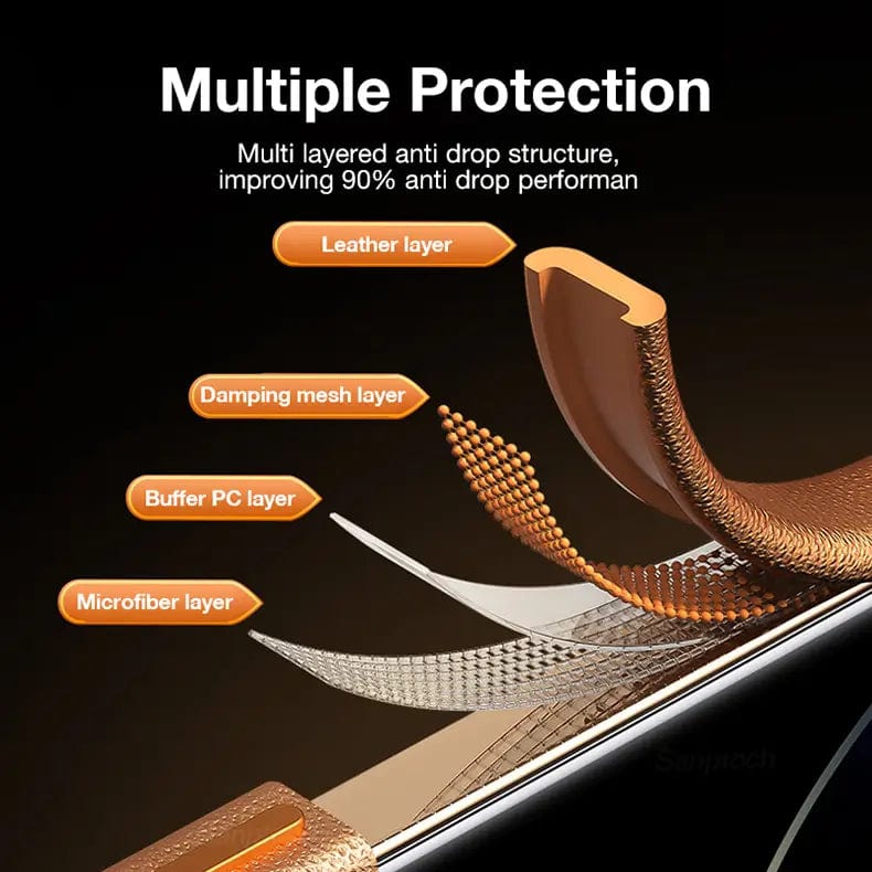 Magsafe PU Leather Magnetic Hard Case for iPhone 15 - Ktusu