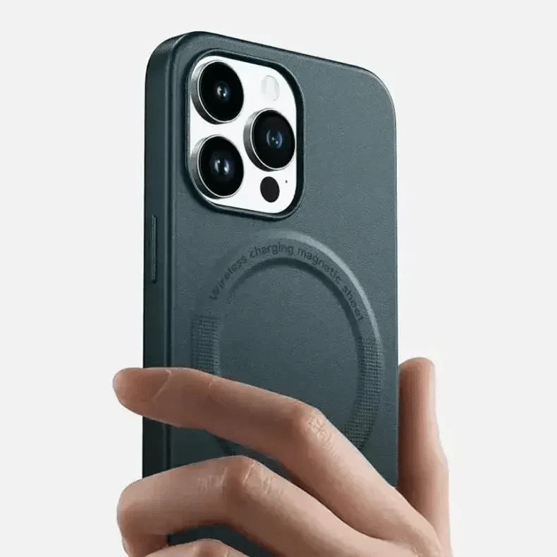 Magsafe PU Leather Magnetic Hard Case for iPhone 15 - Ktusu
