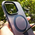 Magsafe Stand Matte Hard Case for iPhone 15 Pro iPhone 15 Pro / Black / with magsafe - Ktusu