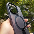 Magsafe Stand Matte Hard Case for iPhone 15 Pro iPhone 15 Pro / Black / with magsafe - Ktusu