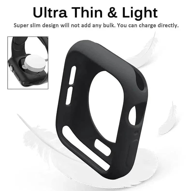 Matte Silicone Soft Slim 360 Degree Body Bumper for Apple Watch 40mm - Ktusu
