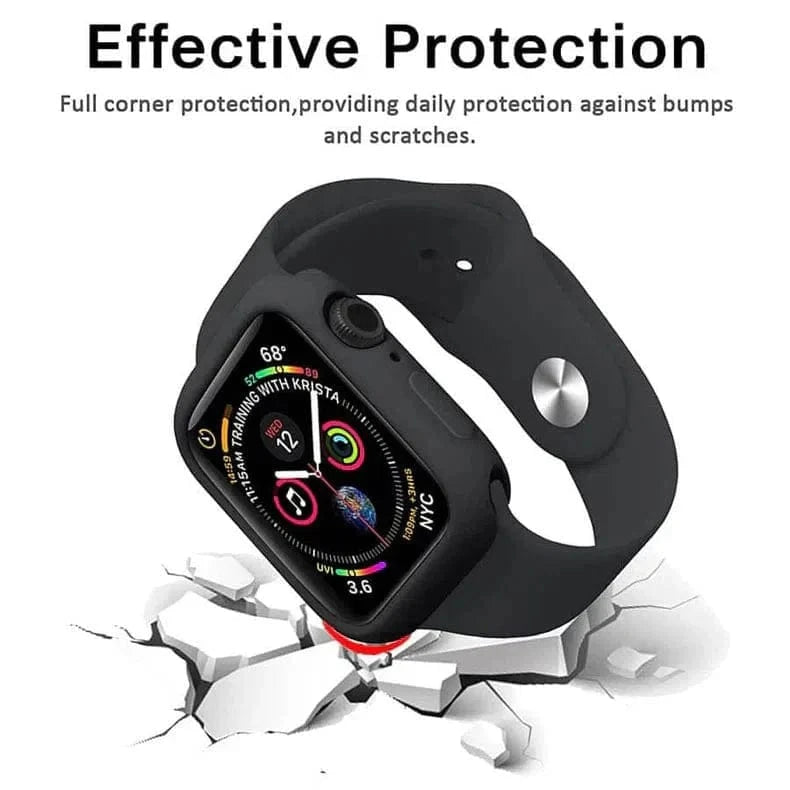 Matte Silicone Soft Slim 360 Degree Body Bumper for Apple Watch 41mm - Ktusu