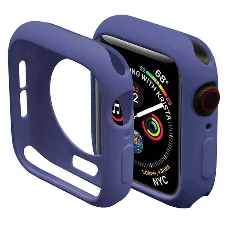 Matte Silicone Soft Slim 360 Degree Body Bumper for Apple Watch 42mm 42mm / Blue - Ktusu
