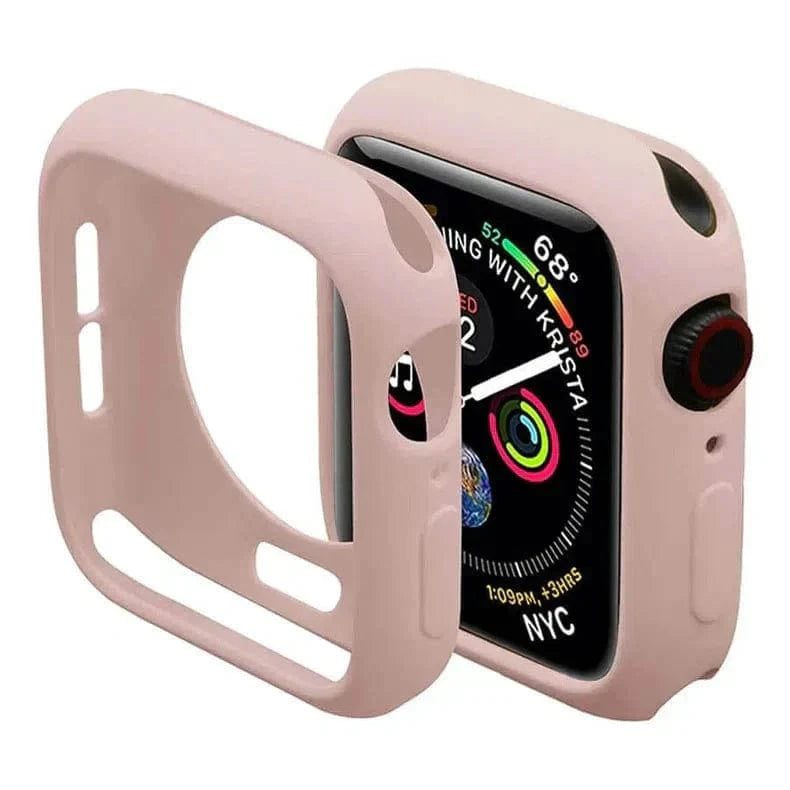 Matte Silicone Soft Slim 360 Degree Body Bumper for Apple Watch 42mm 42mm / Sand Pink - Ktusu