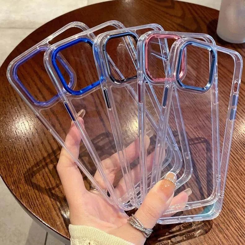 Metal Lens Clear PC Hard Case for iPhone 12 Pro Max - Ktusu