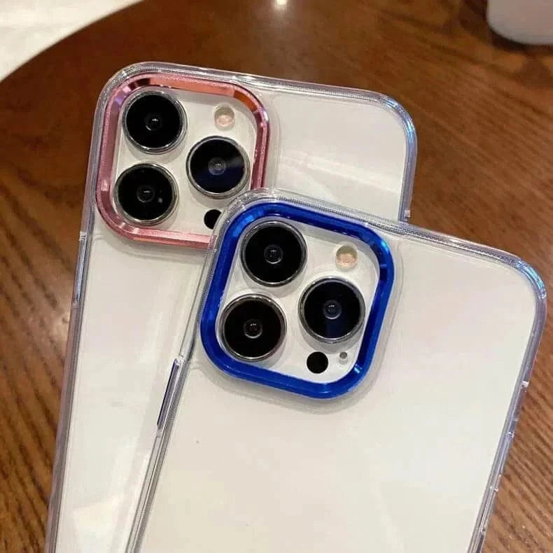 Metal Lens Clear PC Hard Case for iPhone 12 Pro Max - Ktusu