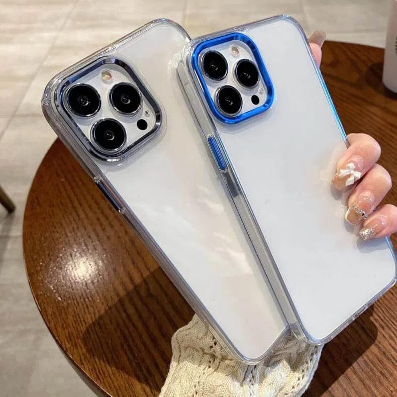 Metal Lens Clear PC Hard Case for iPhone 12 Pro Max - Ktusu