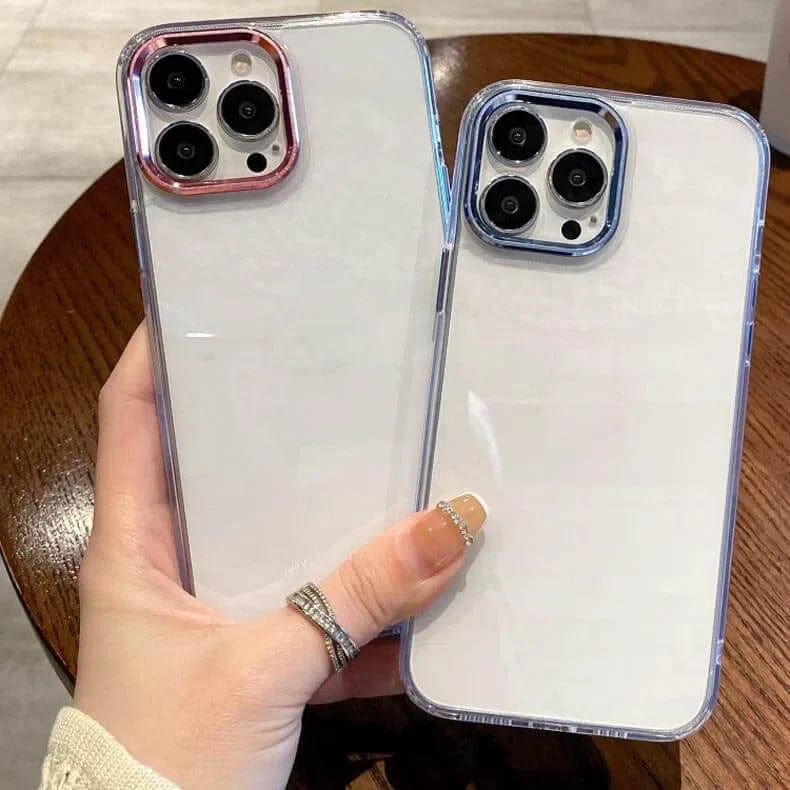 Metal Lens Clear PC Hard Case for iPhone 12 Pro Max - Ktusu