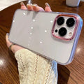 Metal Lens Clear PC Hard Case for iPhone 12 Pro Max iPhone 12 Pro Max / pink - Ktusu