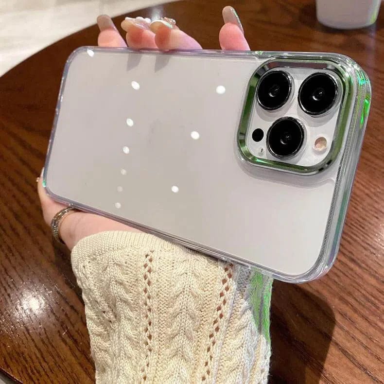 Metal Lens Clear PC Hard Case for iPhone 13 Pro Max iPhone 13 Pro Max / green - Ktusu