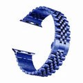 Metal Link Bracelet Chain for Apple Watch 42 | 44 | 45 | Ultra 49 | 46mm S10 42 | 44 | 45 | Ultra 49 | 46mm S10 / Blue - Ktusu