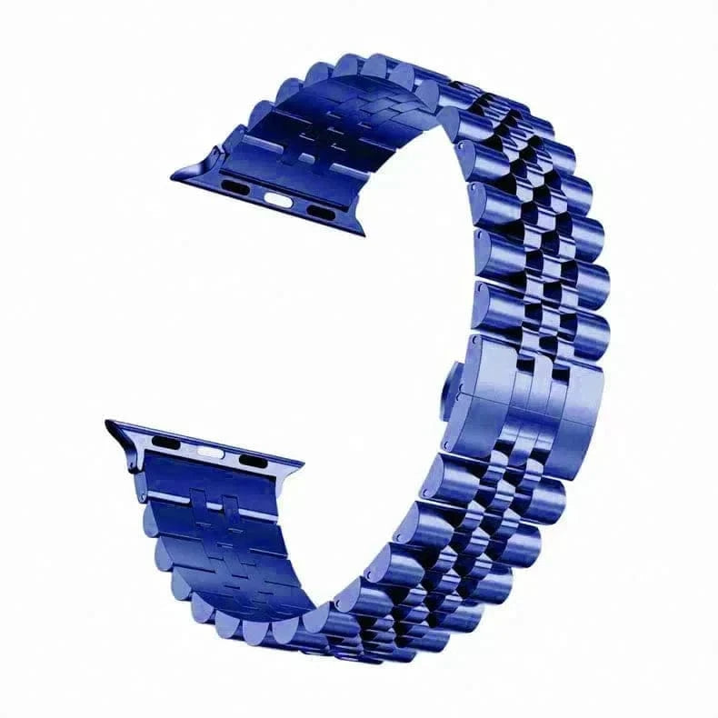 Metal Link Bracelet Chain for Apple Watch 42 | 44 | 45 | Ultra 49 | 46mm S10 42 | 44 | 45 | Ultra 49 | 46mm S10 / Blue - Ktusu