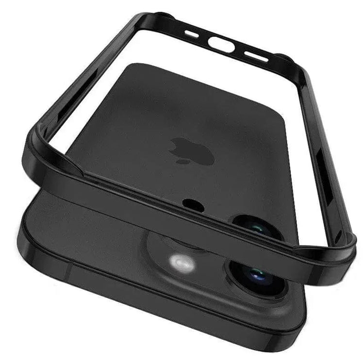 Metal Reinforced Aluminum Frame Case for iPhone 13 Pro Max iPhone 13 Pro Max / Black - Ktusu