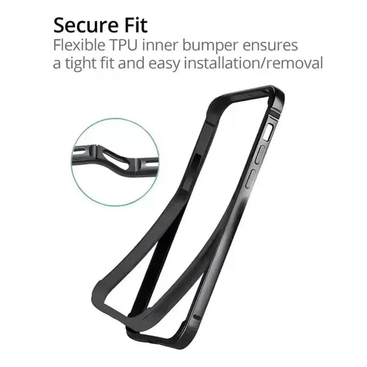 Metal Reinforced Aluminum Frame Case for iPhone 16 Plus iPhone 16 Plus / Black - Ktusu