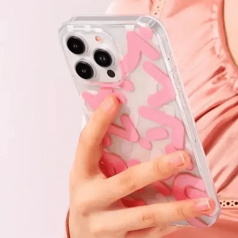 Mikalen Graffiti Letter Print Soft Edge Hard Case for iPhone 14 - Ktusu