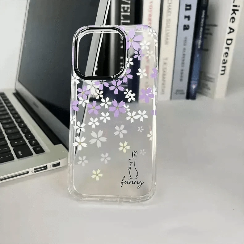 Mikalen Romantic Cherry Blossom Soft Edge Hard Case for iPhone 15 Pro - Ktusu