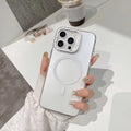 Military Grade Built-In Stand Magsafe Hard Case for iPhone 16 Plus iPhone 16 Plus / White / with magsafe - Ktusu