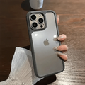Military Style Clear Hard Case for iPhone 15 iPhone 15 / Black - Ktusu