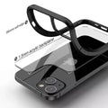 Military Style Clear Hard Case for iPhone 15 iPhone 15 / Black - Ktusu