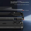 Military Style Clear Hard Case for iPhone 15 iPhone 15 / Black - Ktusu
