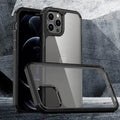 Military Style Clear Hard Case for iPhone 15 iPhone 15 / Black - Ktusu