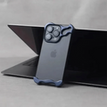 Minimalist Frame Camera Lens Protector Case for iPhone 15 Pro iPhone 15 Pro / Blue - Ktusu