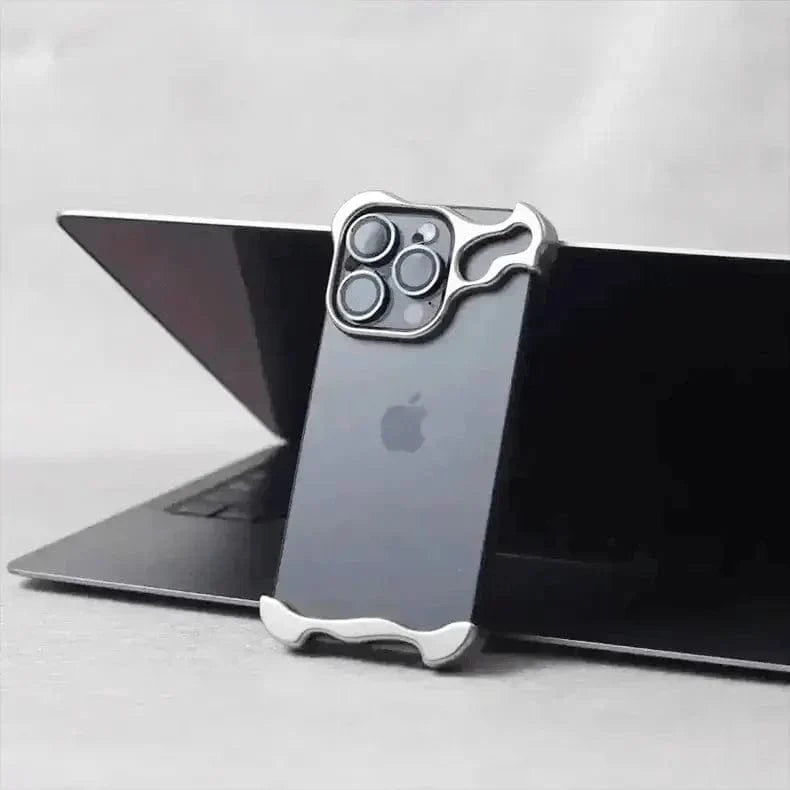 Minimalist Frame Camera Lens Protector Case for iPhone 15 Pro iPhone 15 Pro / Silver - Ktusu