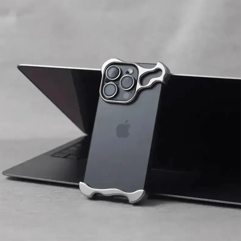 Minimalist Frame Camera Lens Protector Case for iPhone 15 Pro iPhone 15 Pro / Titanium Grey - Ktusu