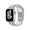Nike Silicone Band for Apple Watch 38 | 40 | 41 | 42mm S10 38 | 40 | 41 | 42mm S10 / Light Grey White - Ktusu