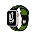 Nike Silicone Band for Apple Watch 42 | 44 | 45 | Ultra 49 | 46mm S10 42 | 44 | 45 | Ultra 49 | 46mm S10 / Black Green - Ktusu