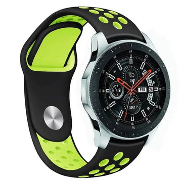 Nike Silicone Band for Smartwatch 22mm 22mm / Black Green - Ktusu